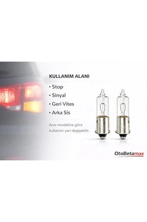 Inwells H21W 12V 21W Standart Oto Ampulü - Sinyal, Geri Vites, Stop Lambası - 2 Adet