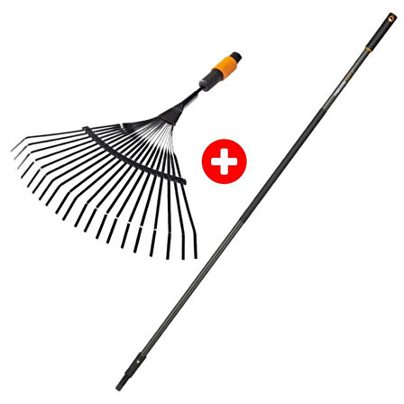 Fiskars 135201 Quıckfıt Metal Yaprak Süpürgesi + Grafit Sap 156 cm