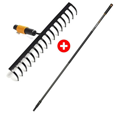 Fiskars 135512 QuikFit Toprak Tırmığı + Grafit Sap 156 cm