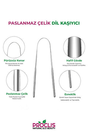 Dil Temizleyici Gümüş Ağız Bakım Fırçası Dil Plak Temizleme Dil Sıyırıcı Büyük