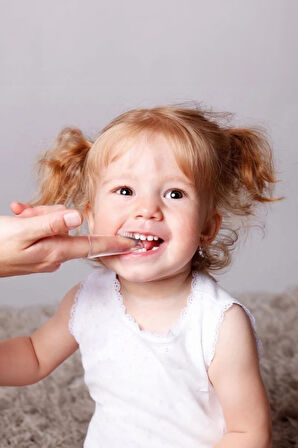 Silikon Bebek Parmak Diş Fırçası - Finger Brush 0-3 Yaş, Silikon Parmak Fırça