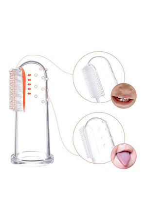 Silikon Bebek Parmak Diş Fırçası - Finger Brush 0-3 Yaş, Silikon Parmak Fırça