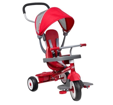Radio Flyer 4'ü 1 Arada Çocuk Bisikleti ve Üç Tekerlekli Bisiklet - Kırmızı