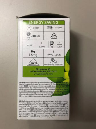 8 ADET GENERAL  ELK. E-14  8W=43W  470 LÜMEN 2700 KELVİN SARI TASARRUFLU LAMBA