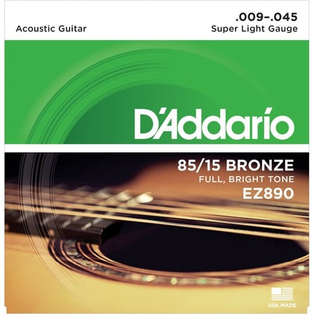 D'addario Ez890 Akustik Gitar Teli Super Light 009