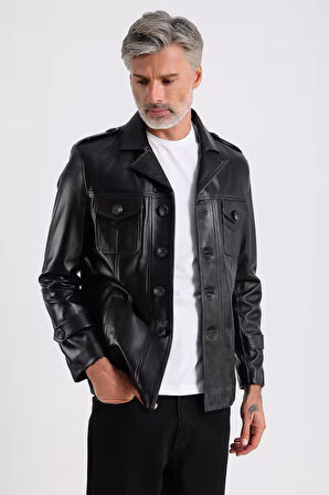 Eduardo Erkek Deri Mont