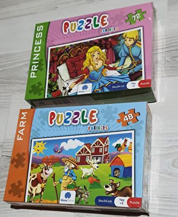 Puzzle Yapboz 2 li 120 Parça (+5 yaş)