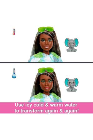 Barbie Cutie Reveal Bebekler Tropikal Orman Serisi - Fil Barbie Cutie Reveal Fil Model Barbie Bebek