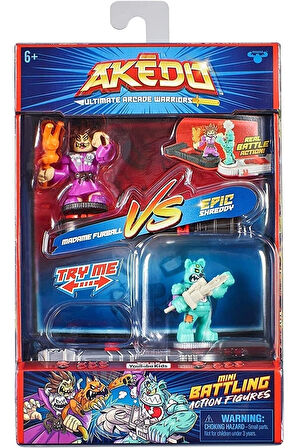 Akedo Seri 2 2'li Paket - Madame Furball Vs Epic Shreddy Oyuncak Akedo Dövüş Oyun Seti Akedo Figür