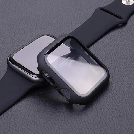 Apple Watch 2 3 4 5 6 Seri 44 Mm Ekran Koruyucu Kılıf Cam 360 Derece Tam Koruma