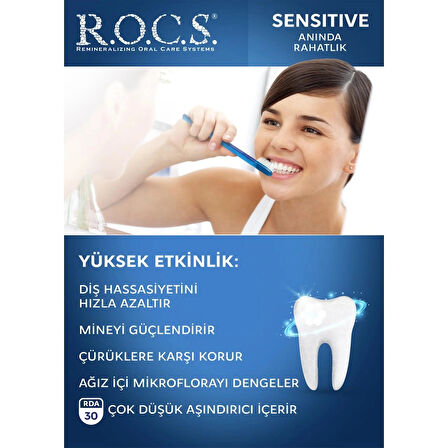 R.o.c.s. Sensitive Hassasiyete Karşı Florürsüz Diş Macunu 75ml