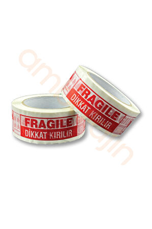 45mm x 100 Metre Baskılı Koli Bandı-Dikkat Kırılır Fragile