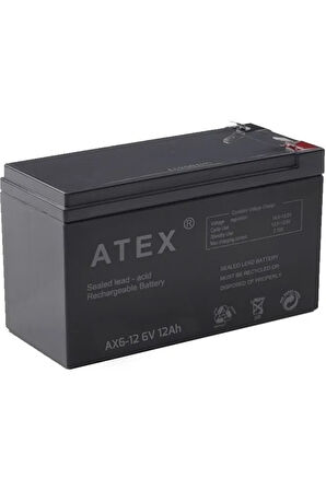 Akü 6V 12A (15X9X5CM) Atex