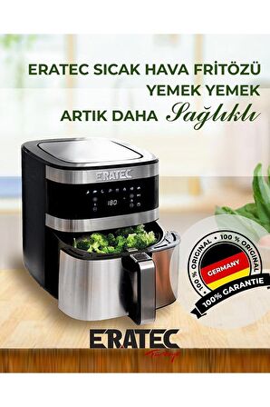 Eratec Yağsız Airfryer Krom - Siyah