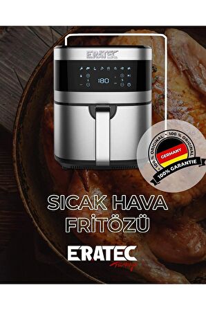 Eratec Yağsız Airfryer Krom - Siyah