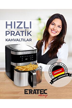 Eratec Yağsız Airfryer Krom - Siyah