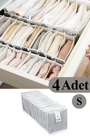 4 Adet Akordiyon Organizer Çekmece İçi Düzenleyici
