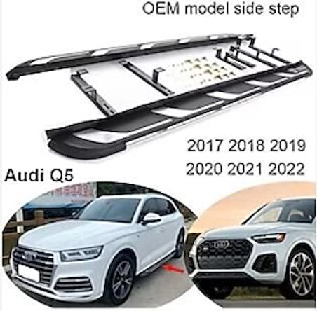 Audi Q5 yan basamak koruma 2017+ oem tip