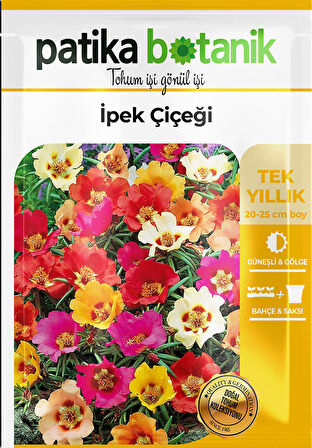 100 Adet İpek - Şellaki (Portulaca Grandiflora) Çiçek Tohumu 