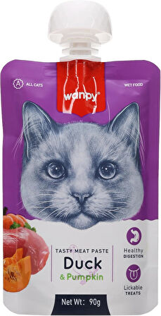 Wanpy Taze,Ördekli&Bal Kabaklı 10 Adet Kedi Et Ezmesi 90 gr - PIWP-036