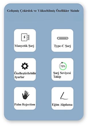 Ipad Uyumlu Kapasitif Palm Rejection Manyetik Dokunmatik Stylus Kalem iPad Çizim Kalemi Tilt Özellik