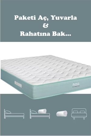 Noa Yatak ELITE Anti Statik Örme Kumaşlı Ultra Ortopedik Lateks Sünger Yatak 90x190