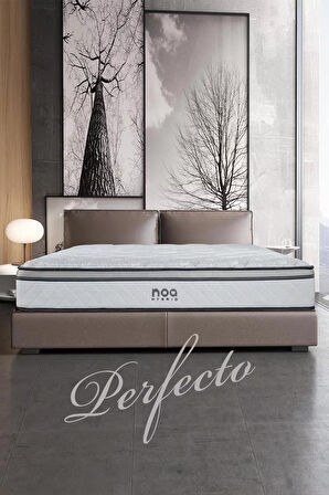 Noa Yatak  PERFECTO ViscoJel Teknolojili Antistatik Örme Kumaşlı Ultra Ortopedik Omurga Dostu Paket Yaylı Yatak 140x200