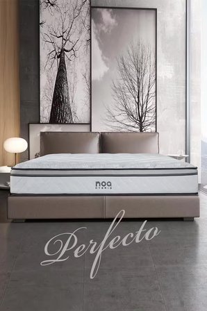 Noa Yatak  PERFECTO ViscoJel Teknolojili Antistatik Örme Kumaşlı Ultra Ortopedik Omurga Dostu Paket Yaylı Yatak 150x200