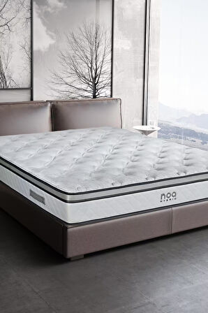 Noa Yatak  PERFECTO ViscoJel Teknolojili Antistatik Örme Kumaşlı Ultra Ortopedik Omurga Dostu Paket Yaylı Yatak 150x200