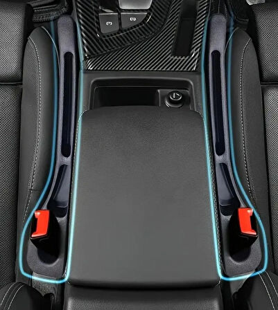 2 Adet Siyah Renk Araba Koltuk Arası Düzenleyici 40-7cm Ebatlarında