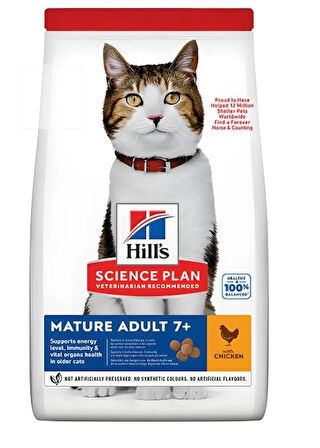 Hills Tavuklu +7 Yaşlı Kedi Maması 1.5kg
