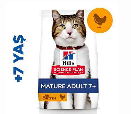 Hills Tavuklu +7 Yaşlı Kedi Maması 1.5kg