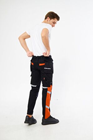 Orange Safety Harman Karışımı Likrali Tactical Pantolon