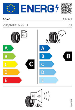 205/60 R16 92H INTENSA HP2 Oto Yaz Lastiği (Üretim Yılı: 2024)