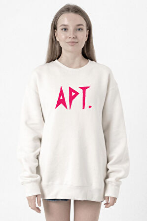 Blackpink Apt Beyaz Kadın 2ip Sweatshirt