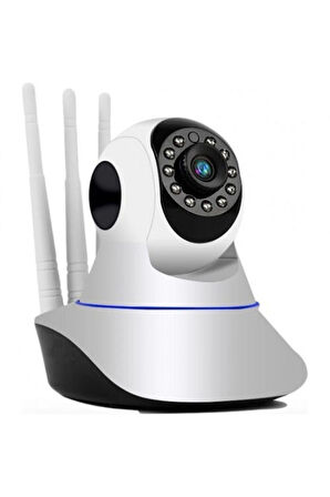 Kablosuz Wifi Ip Kamera 1080p Full Hd Hareketli Gece Görüşlü 3 Antenli Ip Bebek Ve Güvenlik Kamerası