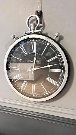 Radyal Çark Mekanizmalı Lüks Duvar Saati (55x55cm)