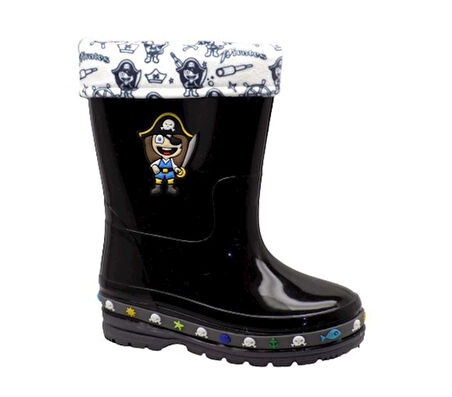 Gezer 00568 Siyah Erkek Çocuk Su Geçirmez Kürklü Çizme