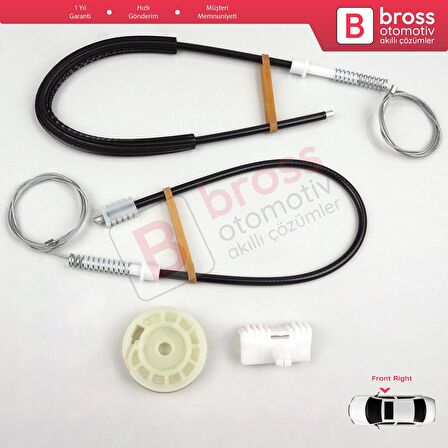 Peugeot 106 MK1 MK2 1A 1C 1S 1991-2005 5-Kapı 9222G9 İçin Ön Sağ Kapı Cam Kriko Tamir Seti