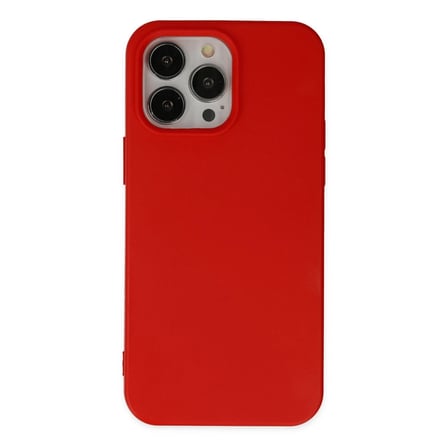 Apple iPhone 14 Pro Kılıf Nano içi Kadife Silikon - Kırmızı