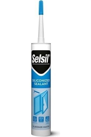 Selsil Silikonize Mastik Beyaz 500gr 6 adet