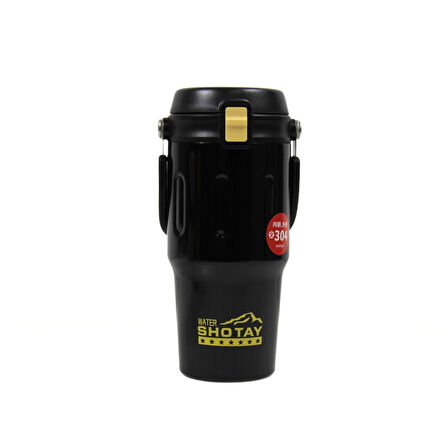 Shotay Journey Mug Çift Kullanımlı Kapak 650 Ml. Siyah ST-8166