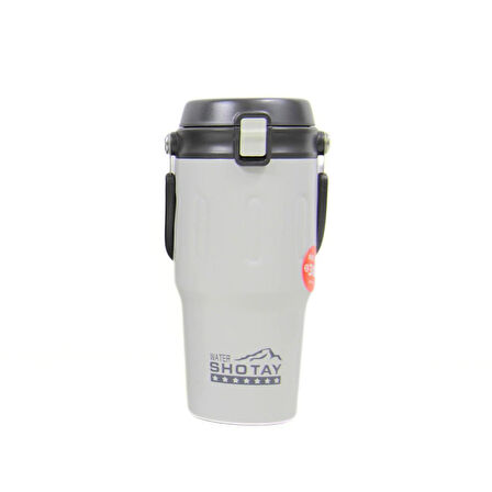 Shotay Journey Mug Çift Kullanımlı Kapak 650 Ml. Beyaz ST-8166
