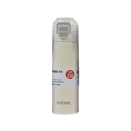 Dodge Çift Kullanımlı Kapak Çelik Matara 400 Ml. Ddg-Db-24515-400 Beyaz