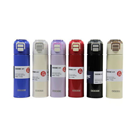 Dodge Çift Kullanımlı Kapak Çelik Matara 400 Ml. Ddg-Db-24515-400 Beyaz