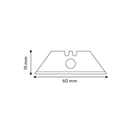 Vip-Tec Maket Bıçağı ( Falçata Trapez Tip  ) Güvenlikli + 10'lu Yedeği 0,60 Mm 