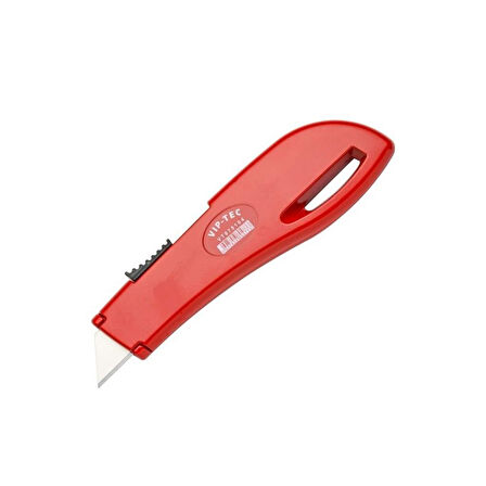 Vip-Tec Maket Bıçağı ( Falçata Trapez Tip  ) Güvenlikli + 10'lu Yedeği 0,60 Mm 