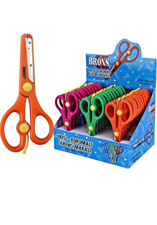 Brons Br-700 Öğrenci Makası Yaylı - Korumalı 30 Adet