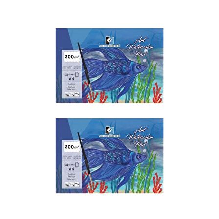 Alex Schoeller Art Suluboya Kağıdı Blok Ince Dokulu Ekstra White 300G 12 Yp A4 ALX-0625 2'li