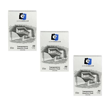 Alex Schoeller Eskiz Blok A4 50/55 Gr Spiralli 30 Lu Alx-864 3'lü